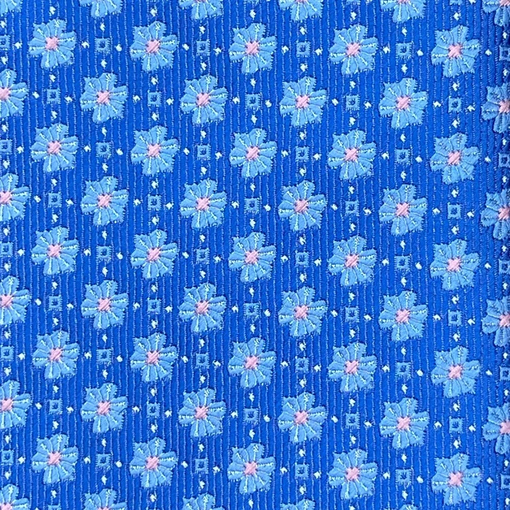 Croft & Barrow Necktie Blue Floral China Hand Made Professional Classic